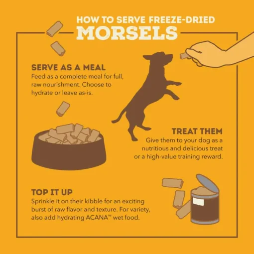 Discount Acana Freeze-Dried Dog Food Morsels Free-Run Chicken Recipe Dog Food Topper