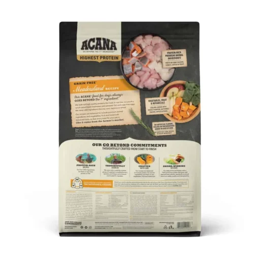 Online Acana Highest Protein Meadowland Grain Free Dry Dog Food