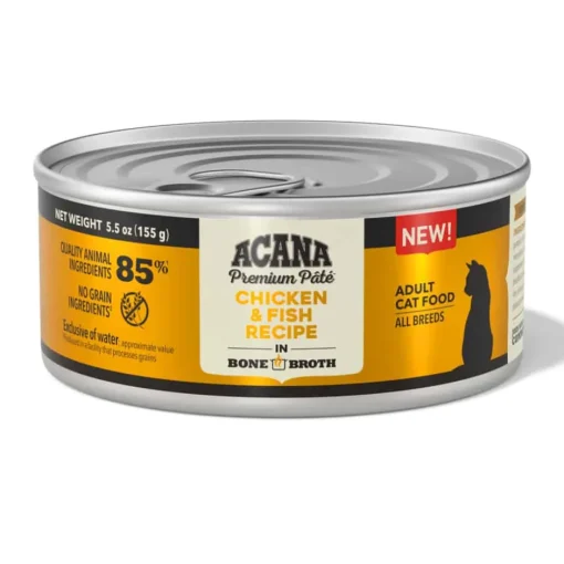 Hot Acana Premium Pate Chicken & Fish Recipe in Bone Broth Wet Cat Food