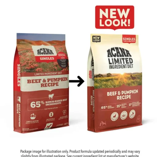 Discount Acana Singles Limited Ingredient Grain-Free High Protein Beef & Pumpkin Dry Dog Food