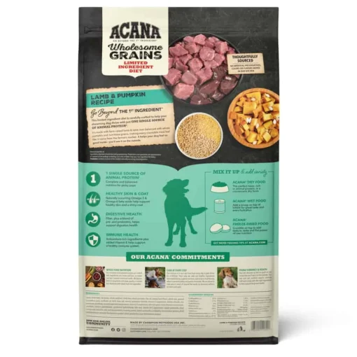 Discount Acana Wholesome Grains Limited Ingredient Lamb & Pumpkin Dry Dog Food