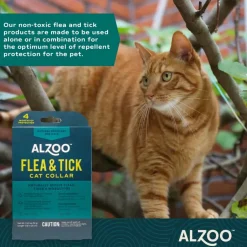 Fashion Alzoo Plant-Based Flea & Tick Collar for Cats