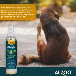 Hot Alzoo Plant-Based Flea & Tick Spray for Dogs & Cats