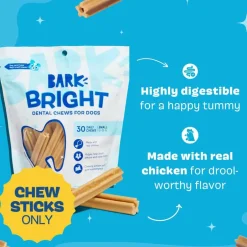 New BARK Bright Original Dental Chew Sticks for Dogs