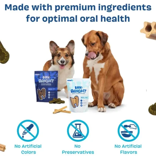 New BARK Bright Original Dental Chew Sticks for Dogs
