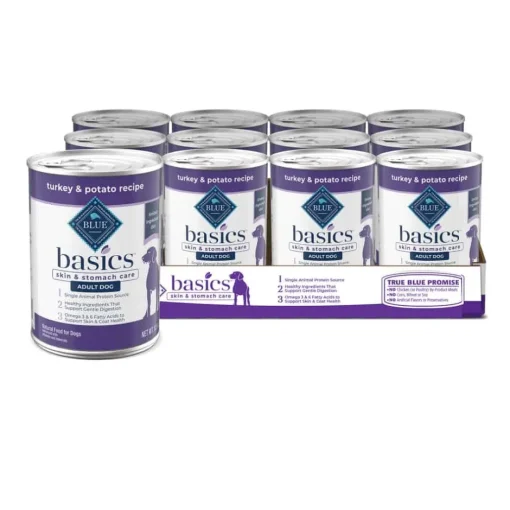 Hot Blue Buffalo BLUE Basics Blue Buffalo Basics Skin & Stomach Care Grain-Free Turkey and Potato Recipe Adult Wet Dog Food