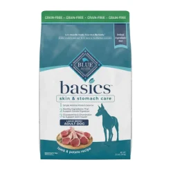 Outlet Blue Buffalo BLUE Basics Adult Skin & Stomach Care Grain-Free Lamb and Potato Recipe Large Breed Dry Dog Food