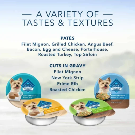 Sale Blue Buffalo BLUE Life Protection Formula Blue Buffalo BLUE Delights Adult Grilled Chicken Flavor in Savory Juices Small Breed Wet Dog Food