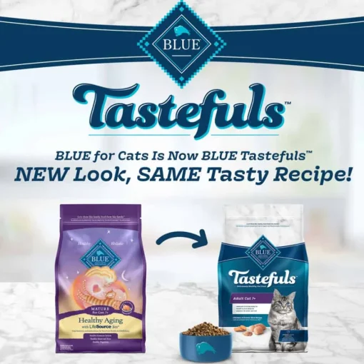 Online Blue Buffalo BLUE Tastefuls Adult Cat 7+ Chicken and Brown Rice Recipe Dry Cat Food