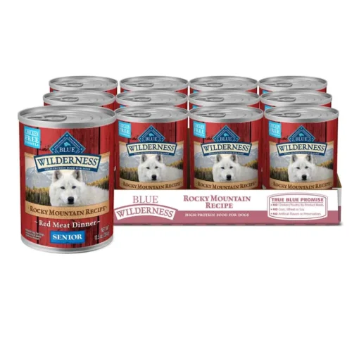 Best Blue Buffalo BLUE Wilderness Senior Rocky Mountain Recipe Red Meat Recipe Wet Dog Food