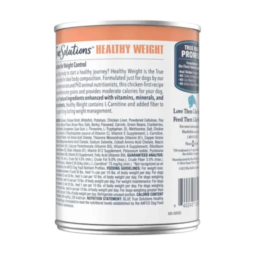 New Blue Buffalo BLUE True Solutions Blue Buffalo True Solutions Fit & Healthy Weight Control Formula Adult Canned Dog Food
