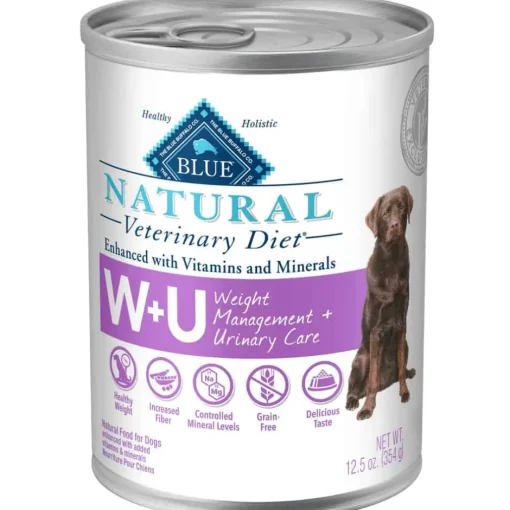 Discount Blue Buffalo BLUE Natural Veterinary Diet BLUE Natural Veterinary Diet W+U Weight Management + Urinary Care Canned Dog Food