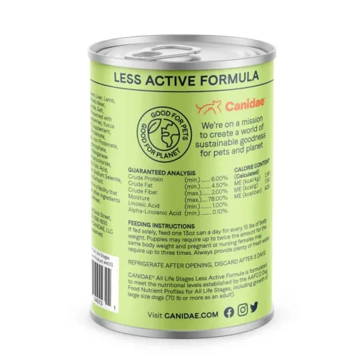 Sale Canidae All Life Stages Less Active Chicken, Lamb & Fish Formula Wet Dog Food