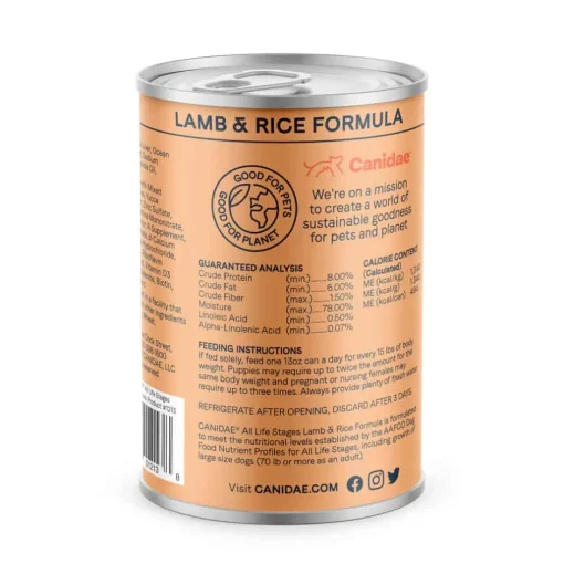 Clearance Canidae All Life Stages Lamb & Rice Formula Wet Dog Food