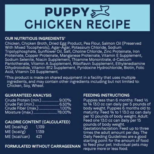 Hot Canidae PURE Grain Free Puppy Chicken Recipe Wet Dog Food