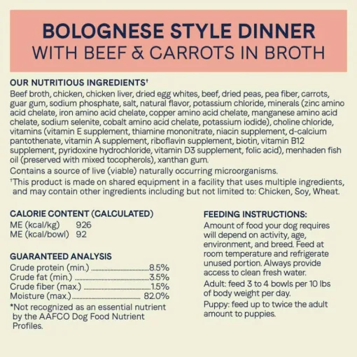 Best Canidae PURE Petite Small Breed Grain Free Minced Beef & Carrots Recipe Wet Dog Food