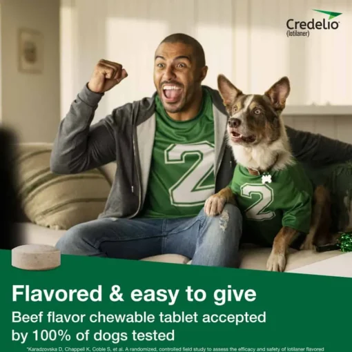 New Credelio - Flea & Tick Prevention Chewable Tablet for Dogs