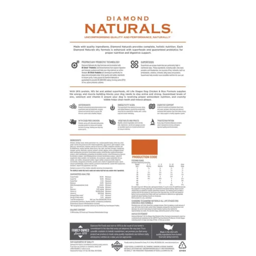 Best Diamond Naturals All Life Stages Chicken & Rice Formula Dry Dog Food
