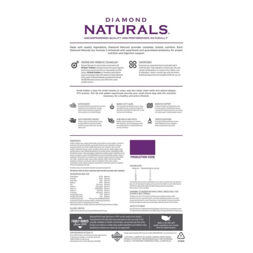 Discount Diamond Naturals Small Breed Adult Dog Chicken & Rice Formula Dry Dog Food