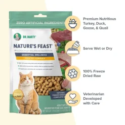 New Dr. Marty Nature's Feast Essential Wellness Poultry Premium Freeze-Dried Raw Cat Food