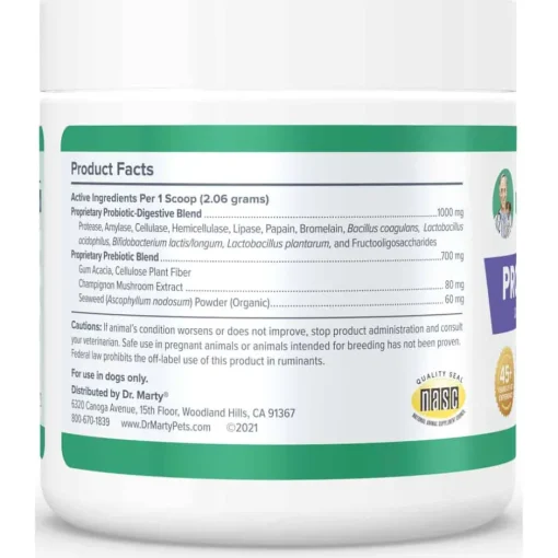 Hot Dr. Marty ProPower Plus Probiotics Canine Digestive Powdered Supplement for Dogs