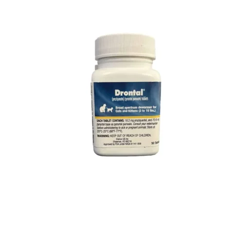 Hot Drontal (Praziquantel/Pyrantel) - Intestinal Dewormer Tablet for Cats