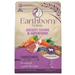 Sale Earthborn Holistic Ancient Grains & Superfoods Unrefined Roasted Lamb Recipe Dry Dog Food