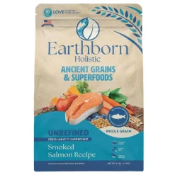 Discount Earthborn Holistic Ancient Grains & Superfoods Unrefined Smoked Salmon Recipe Dry Dog Food