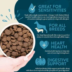 Outlet Earthborn Holistic Limited Ingredient Diet Venture Alaska Pollock Meal & Pumpkin Grain Free Dry Dog Food