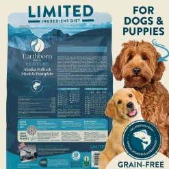 Outlet Earthborn Holistic Limited Ingredient Diet Venture Alaska Pollock Meal & Pumpkin Grain Free Dry Dog Food