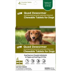 Outlet Elanco Quad Dewormer Chewable Tablets for Dogs