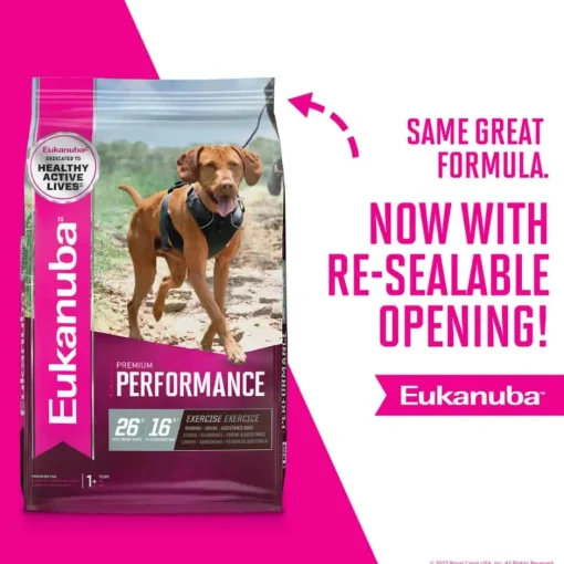 New Eukanuba Premium Performance 26/16 EXERCISE Adult Dry Dog Food