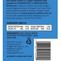 Sale Evangers Classic Beef with Bacon Canned Dog Food