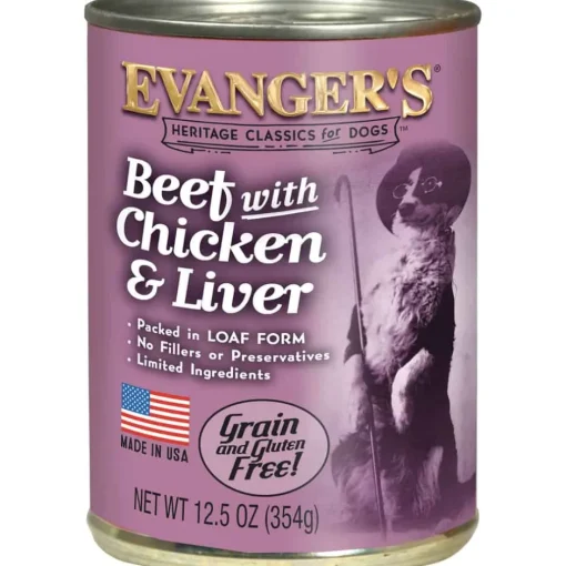 New Evangers Classic Beef with Chicken And Liver Canned Dog Food