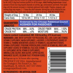 Best Evangers Classic Lamb and Rice Dinner Canned Dog Food