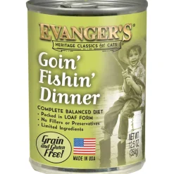 Clearance Evangers Evanger's Classic Recipes Goin' Fishin' Dinner Grain-Free Canned Cat Food