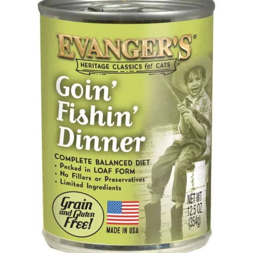 Clearance Evangers Evanger's Classic Recipes Goin' Fishin' Dinner Grain-Free Canned Cat Food
