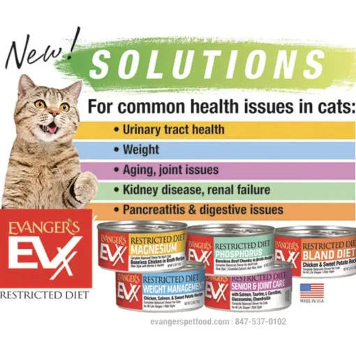Hot Evangers EVX Restricted Diet Senior & Joint Health Salmon Recipe Wet Cat Food
