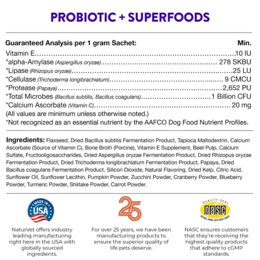 Best Evolutions by NaturVet Probiotic + Superfoods Dog Supplement