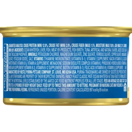 Online Fancy Feast Classic Pate Ocean Whitefish & Tuna Feast Wet Cat Food