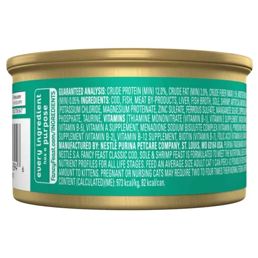 Discount Fancy Feast Classic Pate Cod, Sole & Shrimp Feast Wet Cat Food