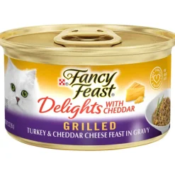 Outlet Fancy Feast Delights Grilled Turkey & Cheddar Cheese Wet Cat Food