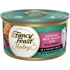 New Fancy Feast Medleys Shredded Salmon Fare Wet Cat Food