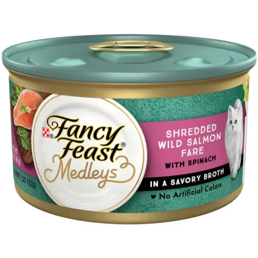 New Fancy Feast Medleys Shredded Salmon Fare Wet Cat Food