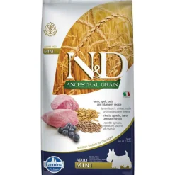 Outlet Farmina N&D Ancestral Grain Adult Mini Lamb & Blueberry Dry Dog Food