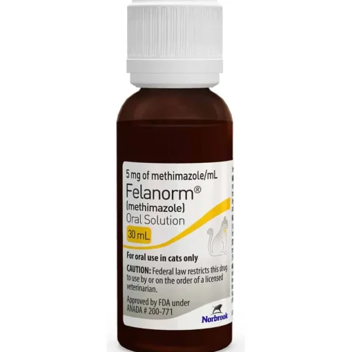 Hot Felanorm (methimazole) Oral Solution 5 mg/mL