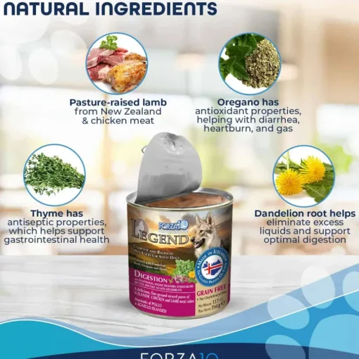 Hot Forza10 Nutraceutic Legend Digestion Icelandic Chicken & Lamb Recipe Grain Free Wet Dog Food