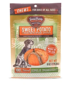 Clearance Gaines Family Farmstead Sweet Potato Chews for Dogs - 100% Natural Single-Ingredient Dog Treat