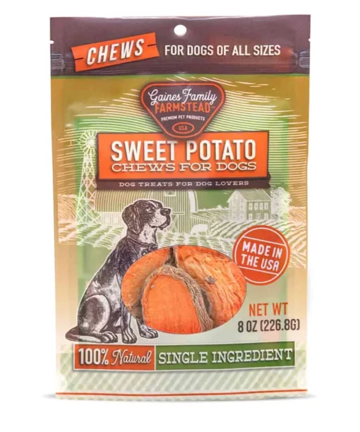 Clearance Gaines Family Farmstead Sweet Potato Chews for Dogs - 100% Natural Single-Ingredient Dog Treat