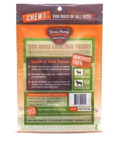 Clearance Gaines Family Farmstead Sweet Potato Chews for Dogs - 100% Natural Single-Ingredient Dog Treat